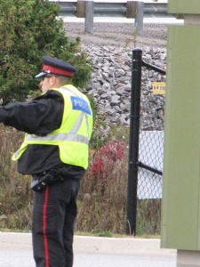 North Bay Police control traffic
